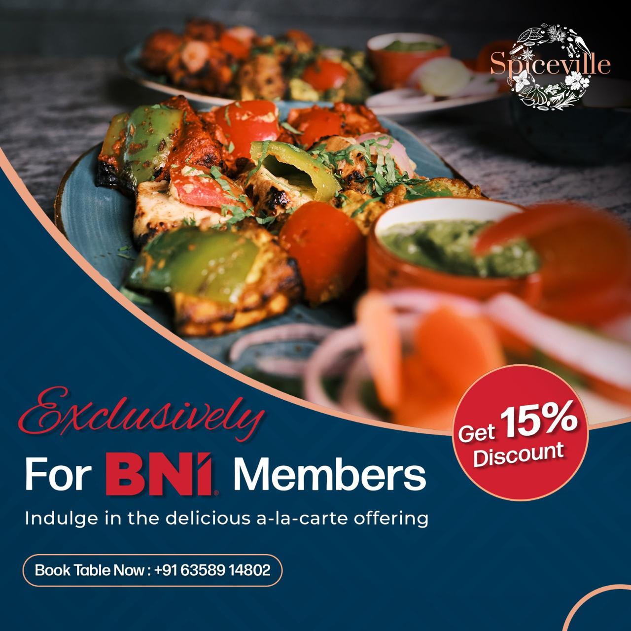 15% DISCOUNT ON DINE IN AND TAKE AWAY